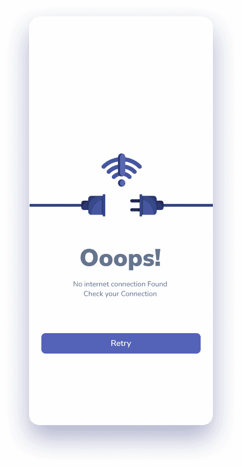 No internet connection state with Retry