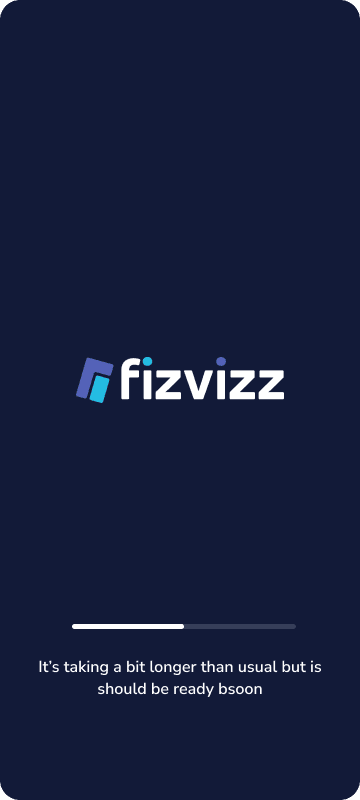 Splash screen with slow loading message