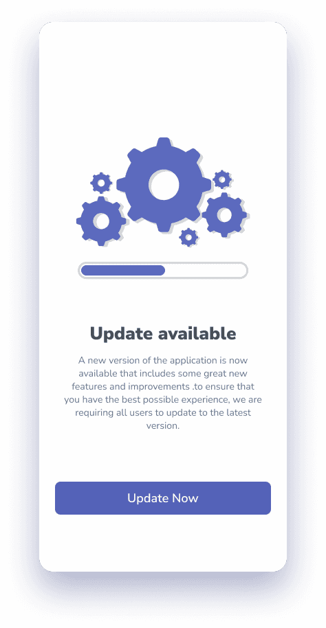 Update available state with Update Now