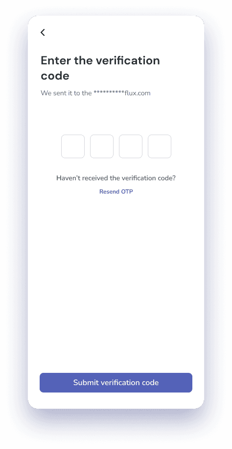 Email verification code entry